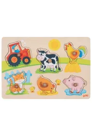 Puzzle z uchwytami Na farmie Goki