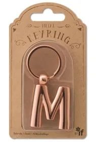 If Metalowy brelok do kluczy litera M Keyring