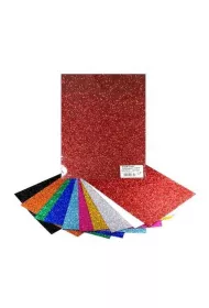 Galeria Hobby Karton brokatowy kolorowy 250g, 25x35 cm, 10 arkuszy