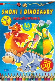 Kolorowanka. Smoki i dinozaury *