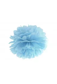 Pompon bibuowy niebieski 35cm