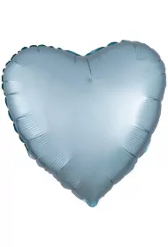 Amscan Balon foliowy Lustre Pastel niebieski serce 43cm