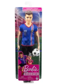 Lalka Barbie Ken Pi�karz niebieska koszulka Mattel