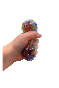 Pi�ka gniotek z kuleczkami i kolcami 6,5cm PlayLearn