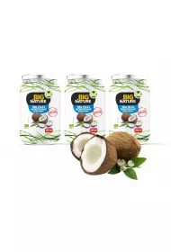 Big Nature Olej kokosowy extra virgin toczony na zimno Zestaw 3 x 900 ml Bio