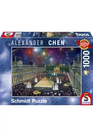 Puzzle 1000 el. Fajerwerki nad Luwrem Schmidt