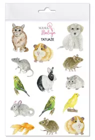 Tatua�e zmywalne Zwierz�ta domowe Mama Maluje