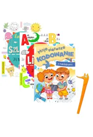 Pakiet dla przedszkolaka. Zaczynamy pisa. Szlaczki, Zaczynamy pisa. Literki, Moje pierwsze kodowanie + Dugopis elowy Liski