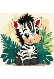 Malowanie po numerach - Weso�a zebra Kids Ideyka