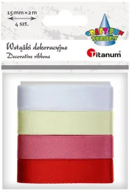 Titanum Wst��ki satynowe 15mm x 2m, 6 kolor�w