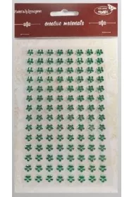 Galeria Hobby Stiker z kryszta�kami Kwiaty zielone 8mm 112 szt.