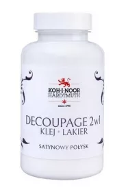 Koh-I-Noor Klej 2w1 z lakierem do decoupage poysk 200ml