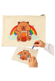LeanToys Kosmetyczka Kapibara na suwak