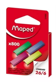 Maped Zszywki kolorowe 26/6 800 szt.