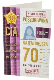 Yeku Karnet Urodziny 70 damskie poszukiwana