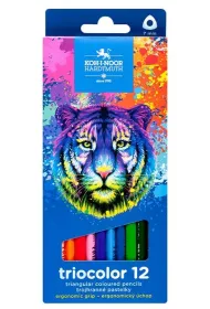 Koh-I-Noor Kredki Triocolor Tygrys 12 szt.
