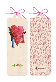 Cozywood Zak�adka drewniana Para serce