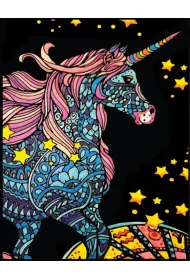 Kolorowanka welwetowa A4 Jednoro�ec Zodiak