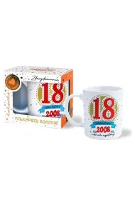Kukartka Kubek Premium Urodziny 18