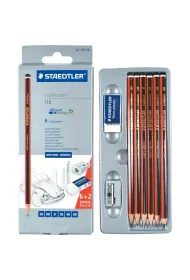 Staedtler Zestaw o��wk�w Tradition (2H, HB, B, 2B, 4B, 6B), + gumka + temper�wka 6 szt.