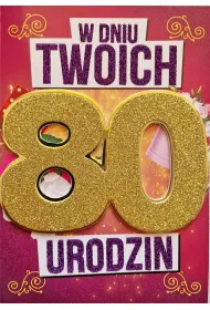 Yeku Karnet Urodziny 80 damskie