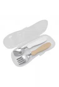 edisonMAMA Sztu�ce z etui milk/potato 2 el.