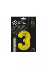 Godan Balon cyfra 3 z�oty 85cm