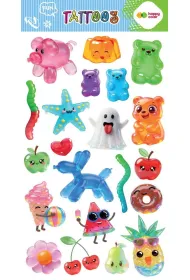 Tatua�e zmywalne Jelly Fun HAPPY COLOR