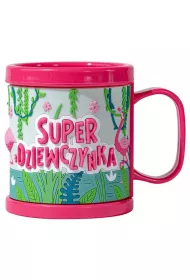 Be-Happy Gifts Kubek dla dziecka 3D Super Dziewczynka