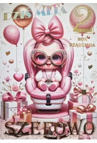 Yeku Karnet 3K 2 urodziny szefowa (17,5x12,5cm) 3K 096