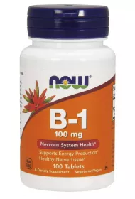 Now Foods Witamina B-1 100 mg Suplement diety 100 tab.