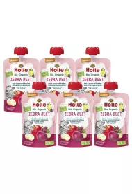 Holle Zestaw Mus Buraczana Zebra Jabko i banan z burakiem od 6. miesica 6 x 100 g