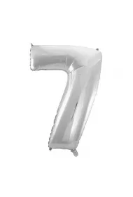 Godan Balon foliowy B&C cyfra 7 srebrna 85cm