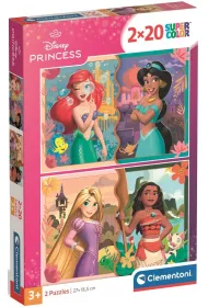 Puzzle 2x20 el. SuperColor. Princess Clementoni