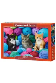 Puzzle 1000 el. Kittens in Yarn Store Castorland