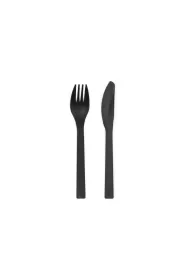 PartyDeco Sztu�ce plastikowe czarne 18-18.5cm 12 szt