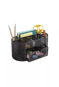 Przybornik na biurko Q-Connect Office Set metalowy z szufladk
