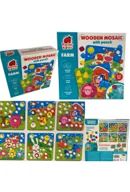 Puzzle Drewniana mozaika - farma Roter Kafer