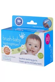 Brush-Baby Gaziki higieniczne z rumiankiem oraz z Xylitolem do czyszczenia dzise 0-16m 20 szt.
