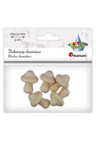 Titanum Drewniane grzybki 23x30mm 5 szt