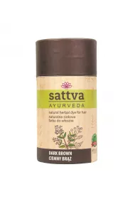 Sattva Natural Herbal Dye for Hair naturalna zioowa farba do wosw Dark Brown 150 g