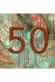 Museums & Galleries Karnet kwadrat z kopert� Urodziny 50