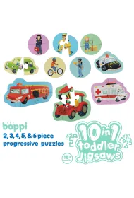 Puzzle progresywne Boppi 10w1 Pojazdy i zawody 30 element�w