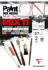 Clairefontaine Blok A5 papier�w mix11 250g 27ark