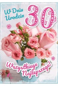 Armin Style KARNET URODZINY 30 B6 Z KOP AS GM-1026 FOL