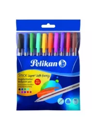 Pelikan D�ugopis Stick Super Soft Fan 10 kolor�w