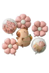 dpCraft Balony foliowe matowe kapibara - stokrotka