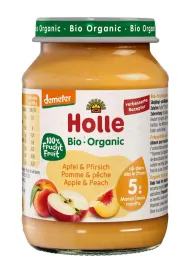 Holle Jab�ko - brzoskwinia bezglutenowe od 5 miesi�ca Demeter 190 g Bio