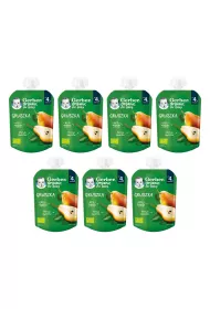 Gerber Organic Deser w tubce gruszka po 4. miesicu Zgrzewka 7 x 80 g Bio
