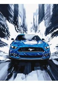 Ideyka Malowanie po numerach - Niebieski mustang 30x40cm